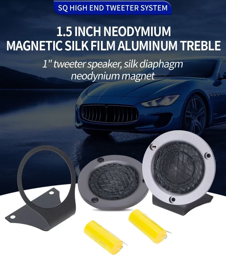 1 Inch Tweeter Car Accessories Silk Dome Aluminum Tweeters Speakers