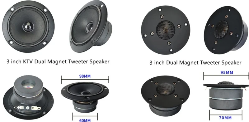 Car Silk Dome Tweeters 8 Omhs Tweeter Speaker Set Tweeters 4 Inch Car Audio Speaker