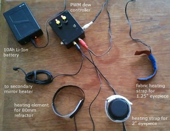 home made dew control and heaters for newtonian