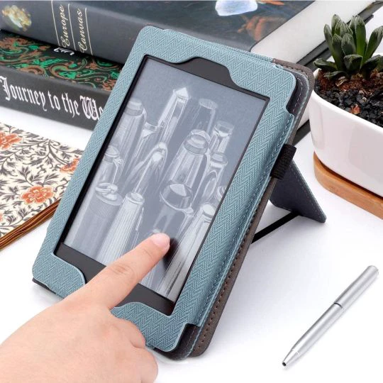 Verical Kindle Paperwhite 4 stand cover with hand strap