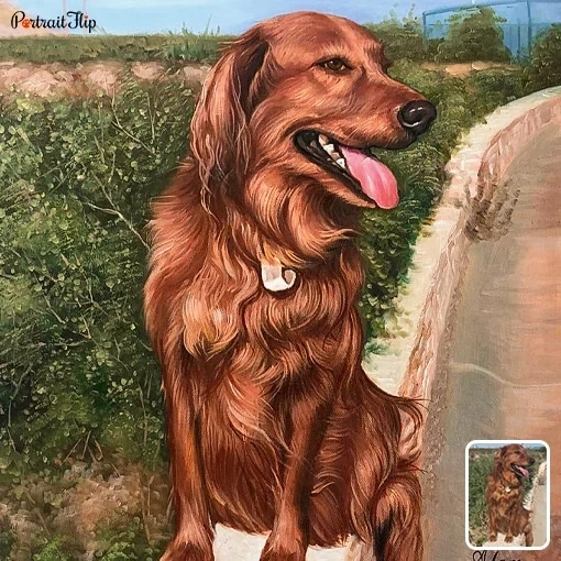 photo to dog acrylic painting