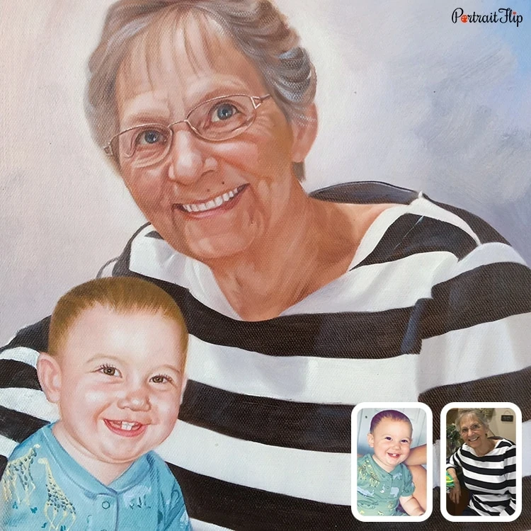 Handmade Acrylic Compilation Portrait