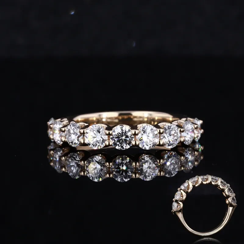 Fashion Jewelry Wedding Band Ring 14K/18K Gold E F Vs 3.45mm Lab Grown Diamond Ring