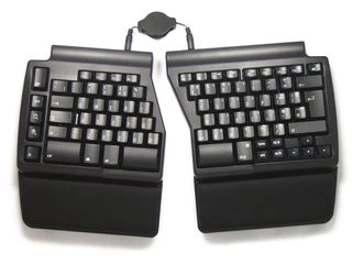 Matias Ergo Pro ergonomic keyboard on white background